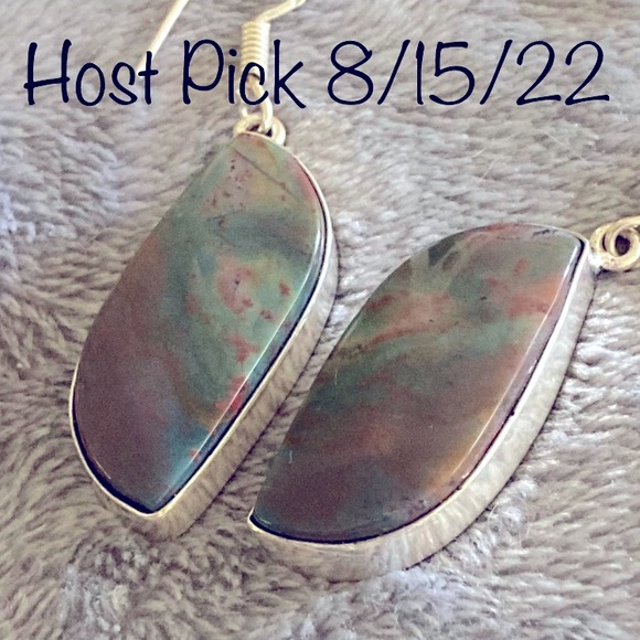 CRYSTALS Jewelry - NEW! GENUINE Bloodstone Dangle Earrings